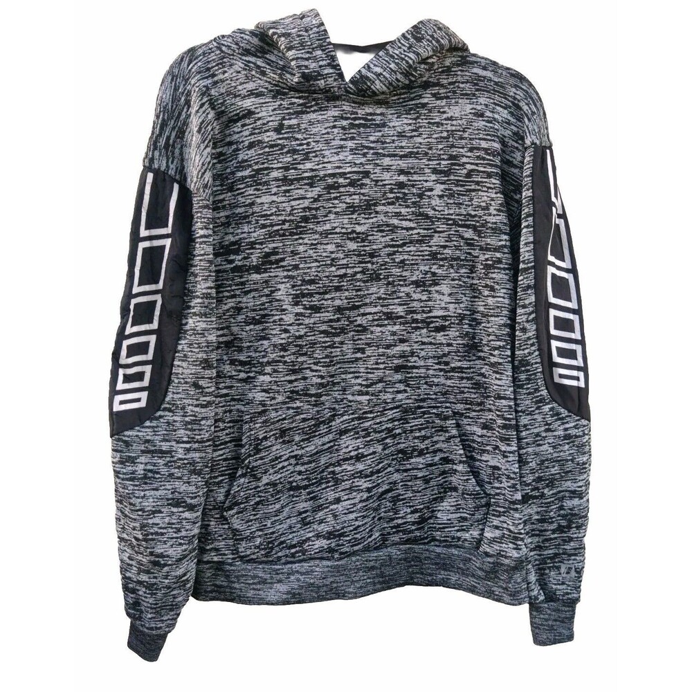 Cougar Sport Hoodie Mens Size Large Gray Black Pullover Hooded Sweatshirt Pocket